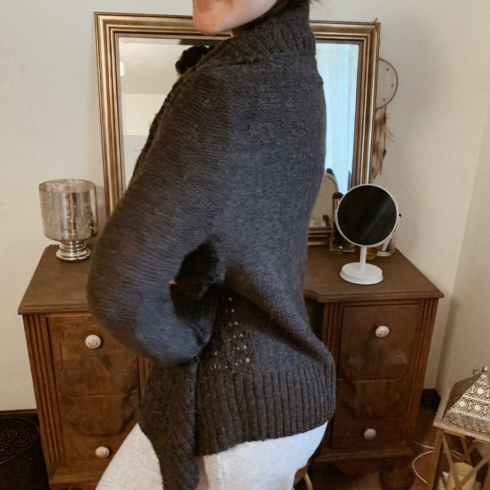 Grey Open Front Cardigan - Picture 2 of 3